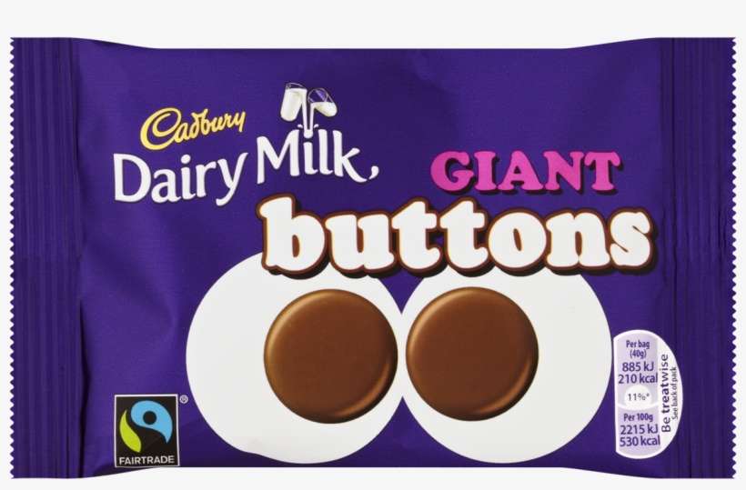 Giant Buttons Bag 40g - Cadbury Giant Buttons 40g, transparent png download