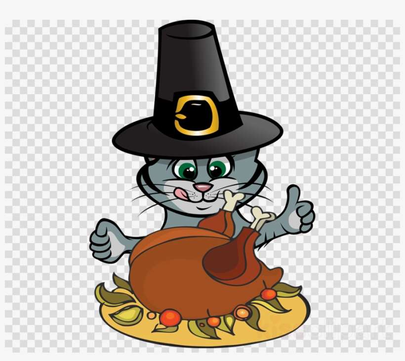 Thanksgiving Kitten Clipart, transparent png download