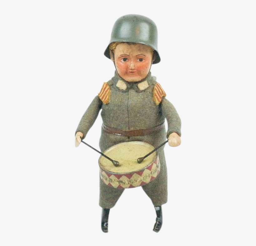 1940s Schuco Tin & Felt Wind Up Wwii German Drummer - Toy, transparent png download