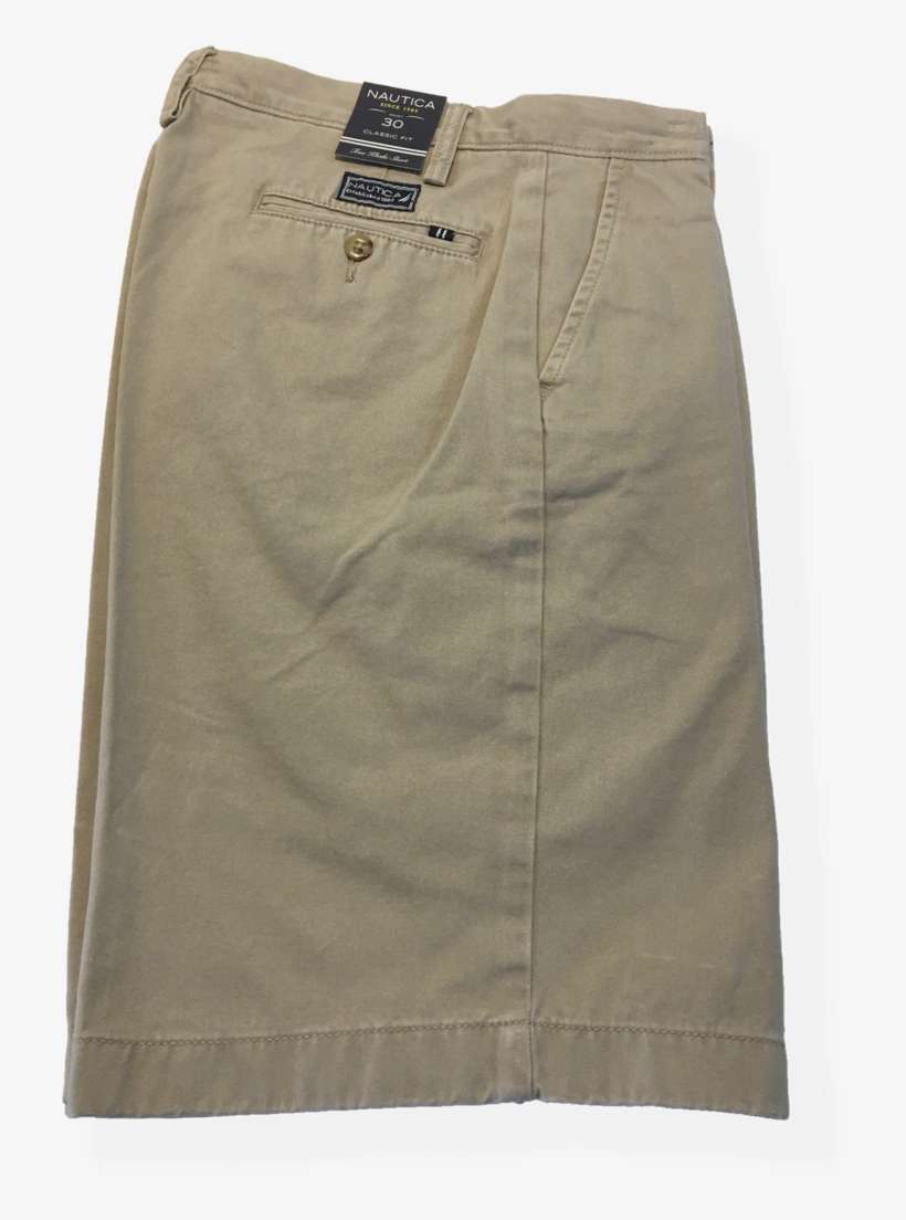 Nautica Flat Front Cotton Twill Short-khaki - Pocket, transparent png download