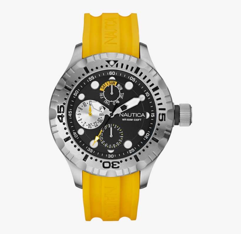 Men's Watch Nautica A15107g - Nautica Men's Navy Silicone Strap Watch 49mm N15105g, transparent png download