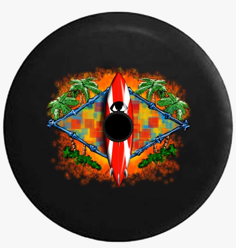 Jeep Wrangler Jl Backup Camera Day Tiki Hut Surfboard, transparent png download