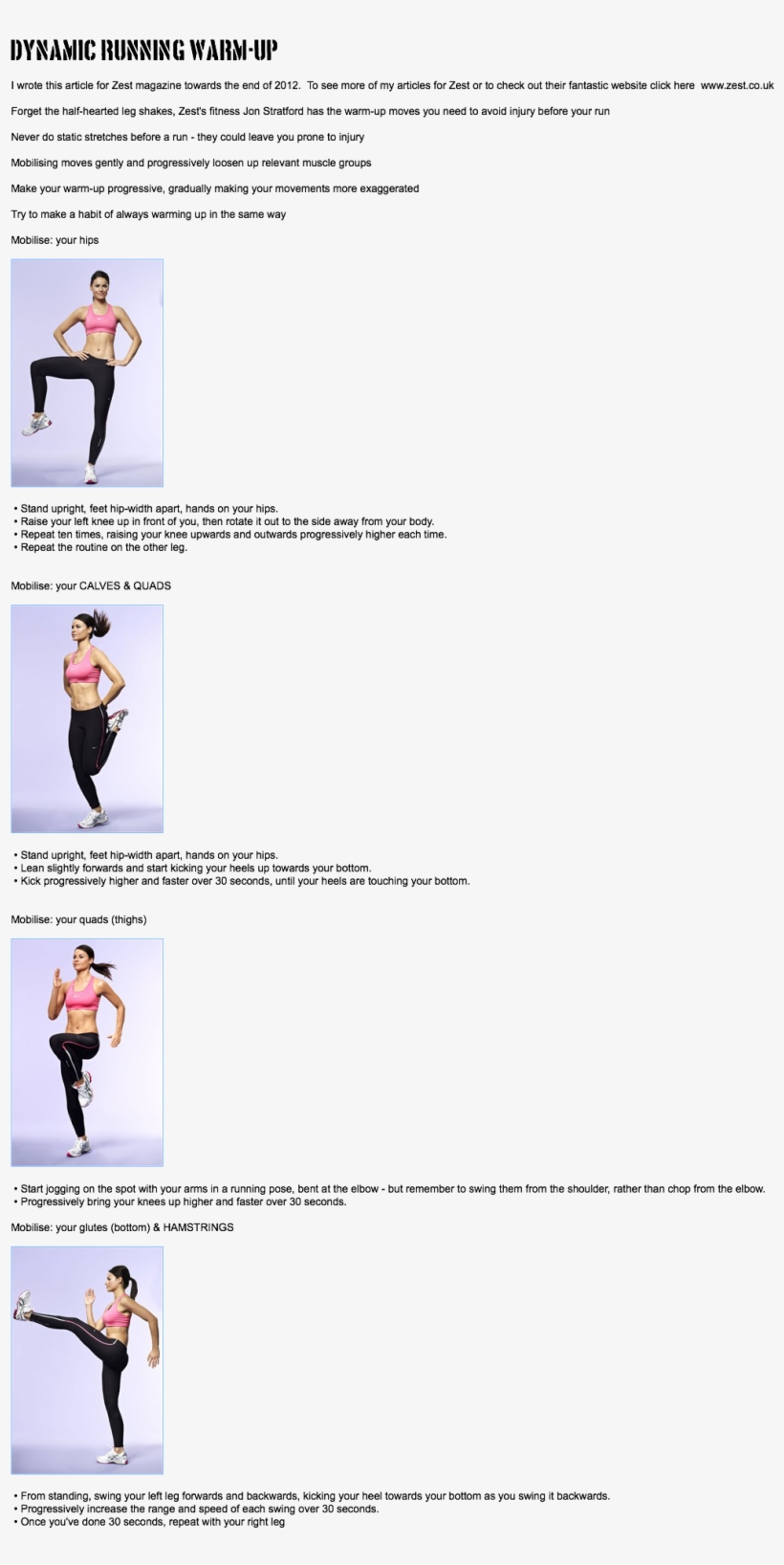 Dynamic Running Warm-up I Wrote This Article For Zest, transparent png download