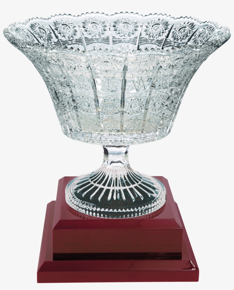 12 1/4″ Royal Glass Bowl With Rosewood Finish Base - Fluted Glass Bowl With Stem, transparent png download