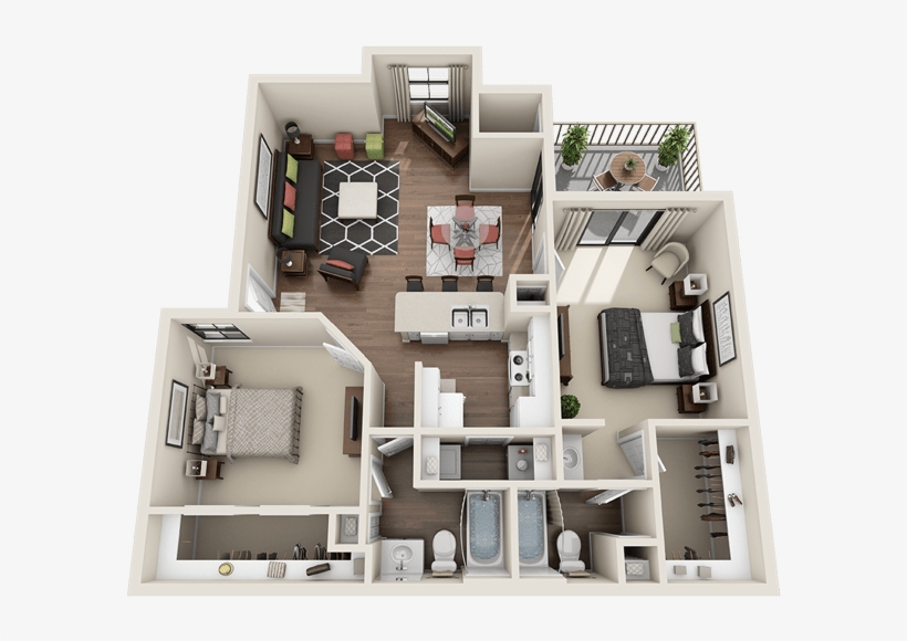 Spacious One Bedroom Apartment In Phoenix - Greenspoint At Paradise Valley, transparent png download