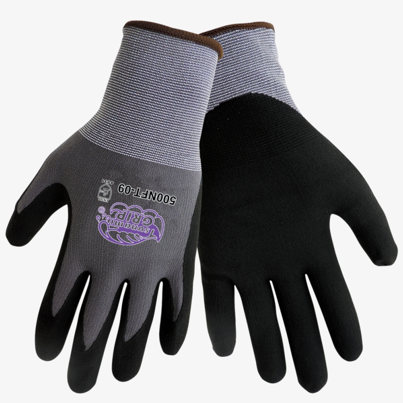 Global Glove Tsunami Grip - Global Glove 500nft M - Tsunami Grip Foam Nitrile Gloves, transparent png download