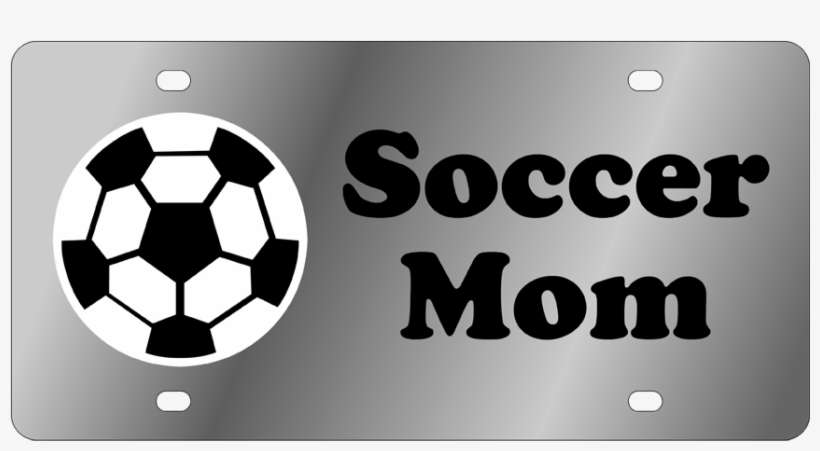 Black/white - Soccer Mom License Plate, transparent png download