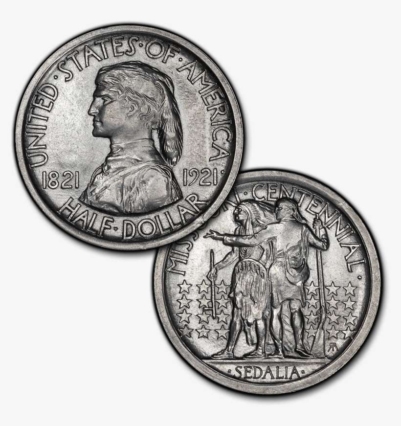 1921 Missouri Silver Commemorative Half Dollar - Silver Medal, transparent png download