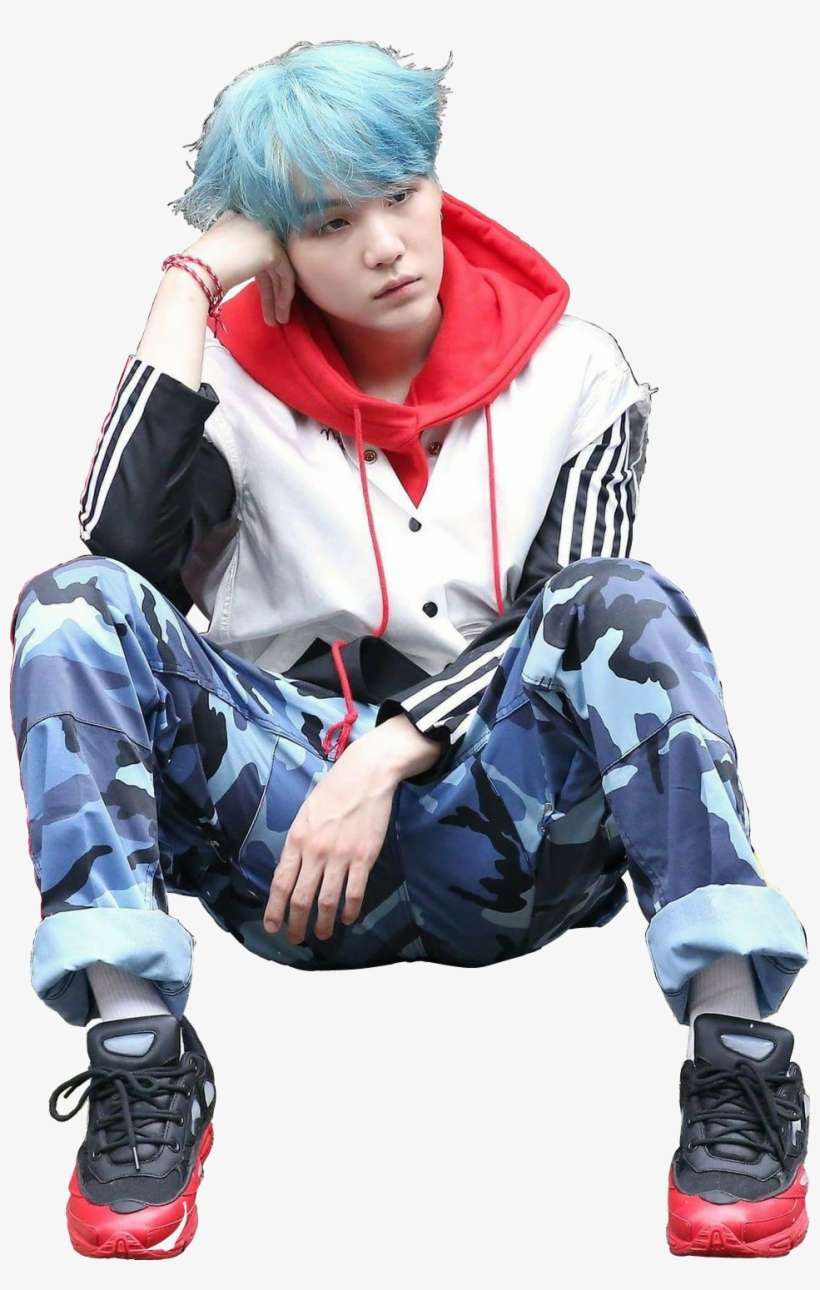 Report Abuse - Bts Suga In Blue Png, transparent png download