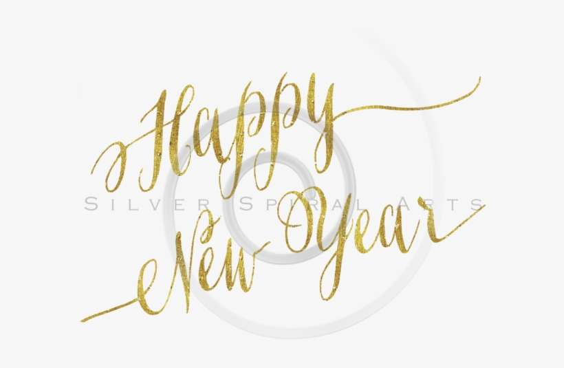 Happy New Year Gold Png, transparent png download