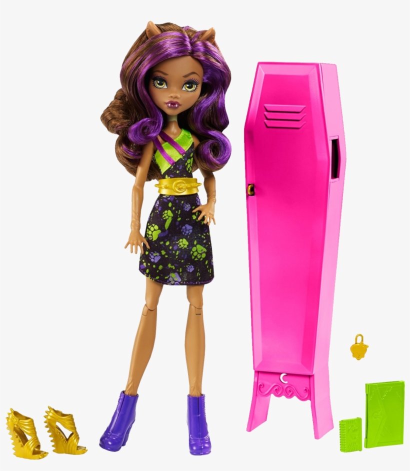 Ghoul La La Locker Playset - Monster High Ghoul-la-la Locker Clawdeen Wolf Doll, transparent png download