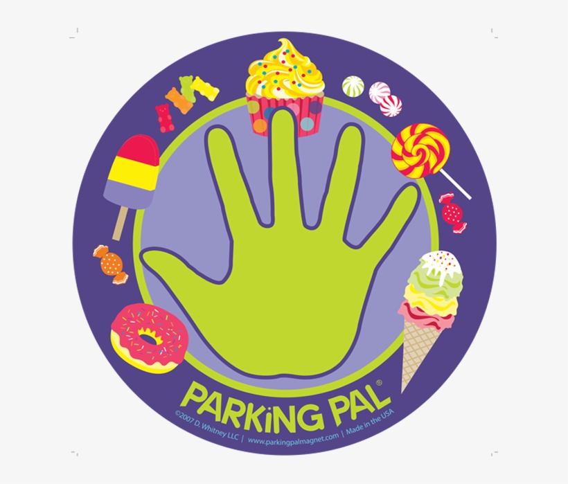Purple Cupcake Ice Cream Donut Candy Parking Pal Hand - Parking Pal Sticker, transparent png download