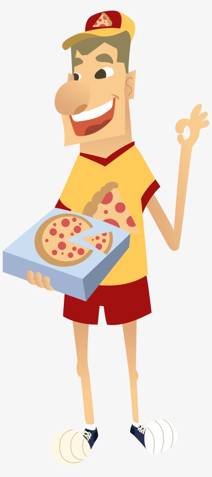 #character #design #illustration #pizza #man #animationmu - Illustration, transparent png download