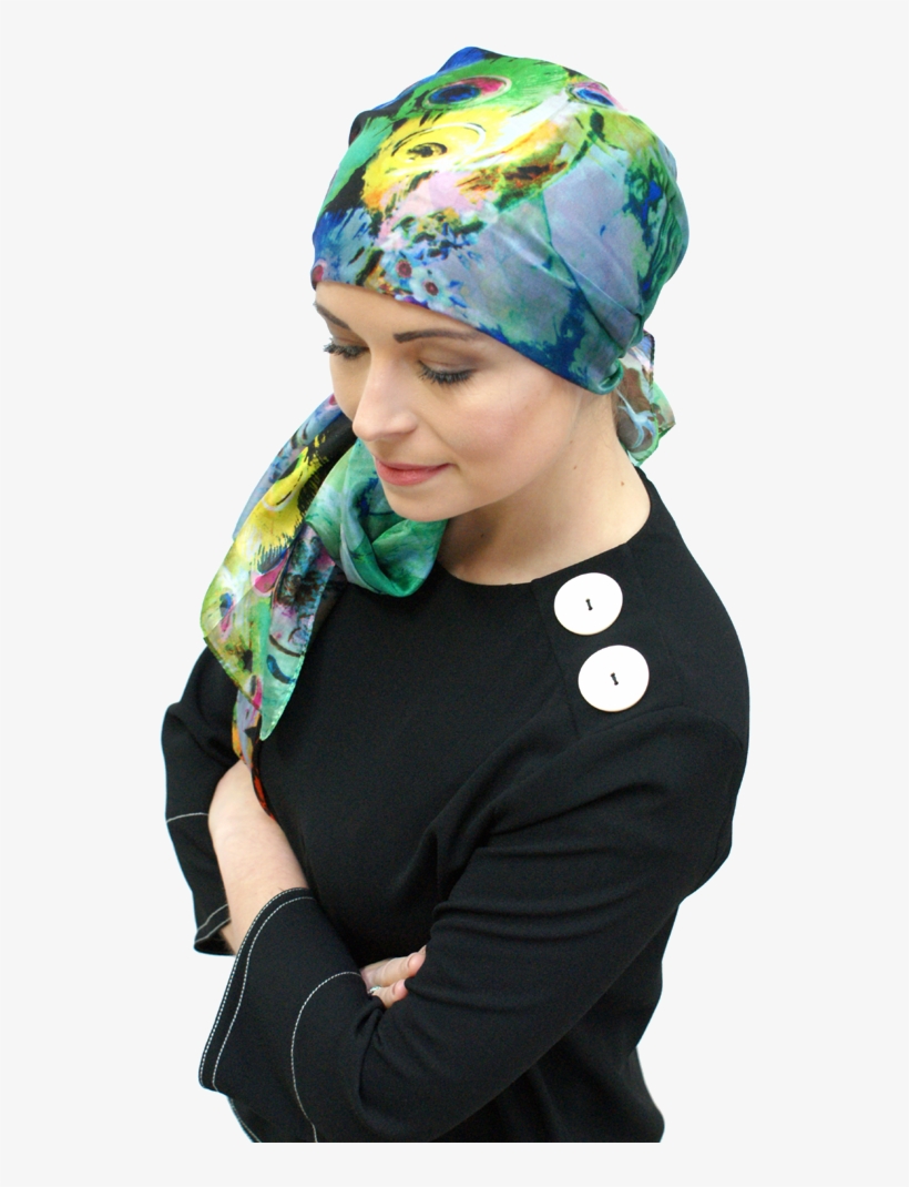 Silk Chemo Headscarves Uk - Girl, transparent png download