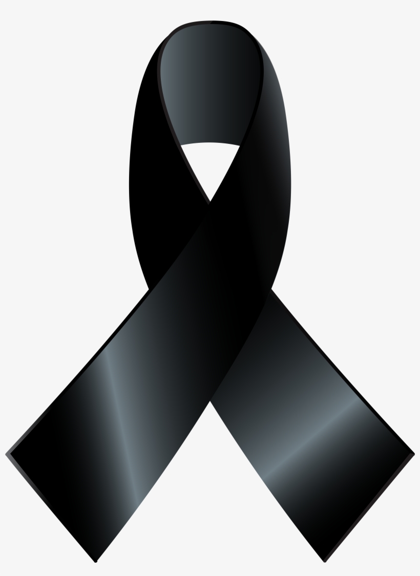 Black Awareness Ribbon Png Clip Art - Imagen De La Cinta Negra, transparent png download