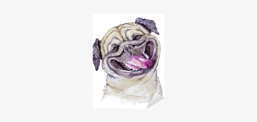 Watercolor Artistic Orange Dog Portrait Isolated On - Dog, transparent png download