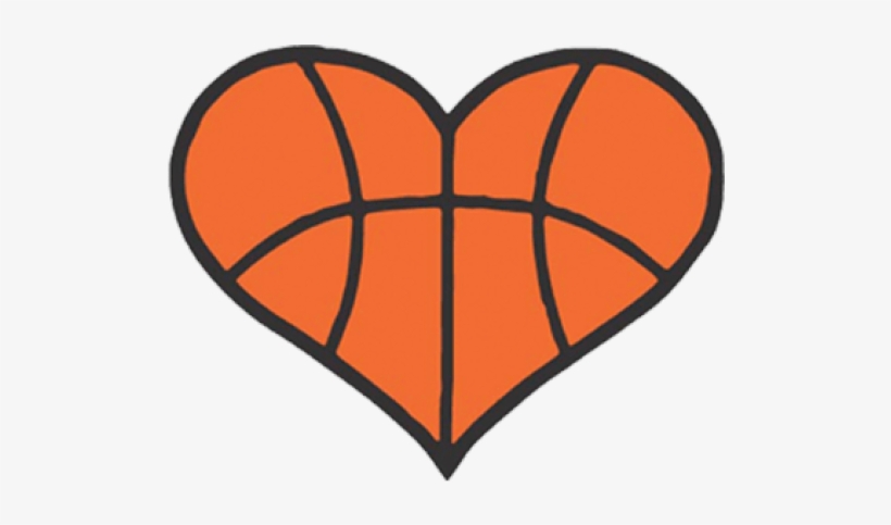 Graphic Royalty Free Decal Orange Black Per Sheet - Basketball Heart, transparent png download
