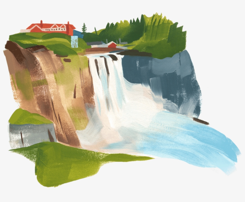 Snoqualmie Falls - Waterfall, transparent png download