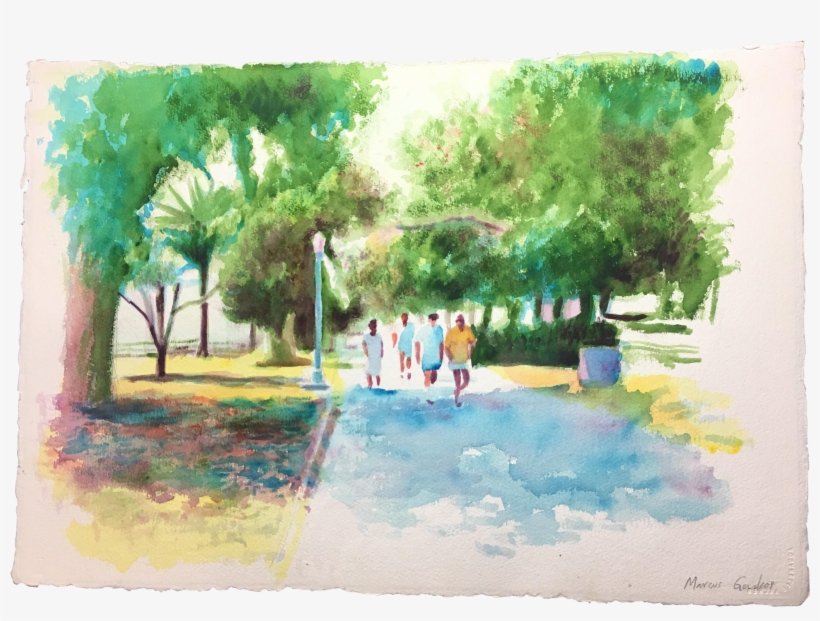 Picture Transparent Stock Unframed Watercolor Of Santa - Watercolor Painting, transparent png download