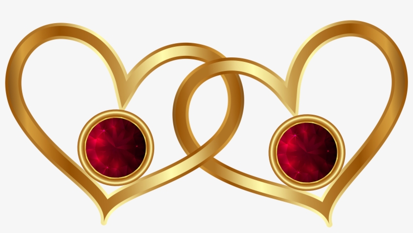 Golden Heart Png, transparent png download