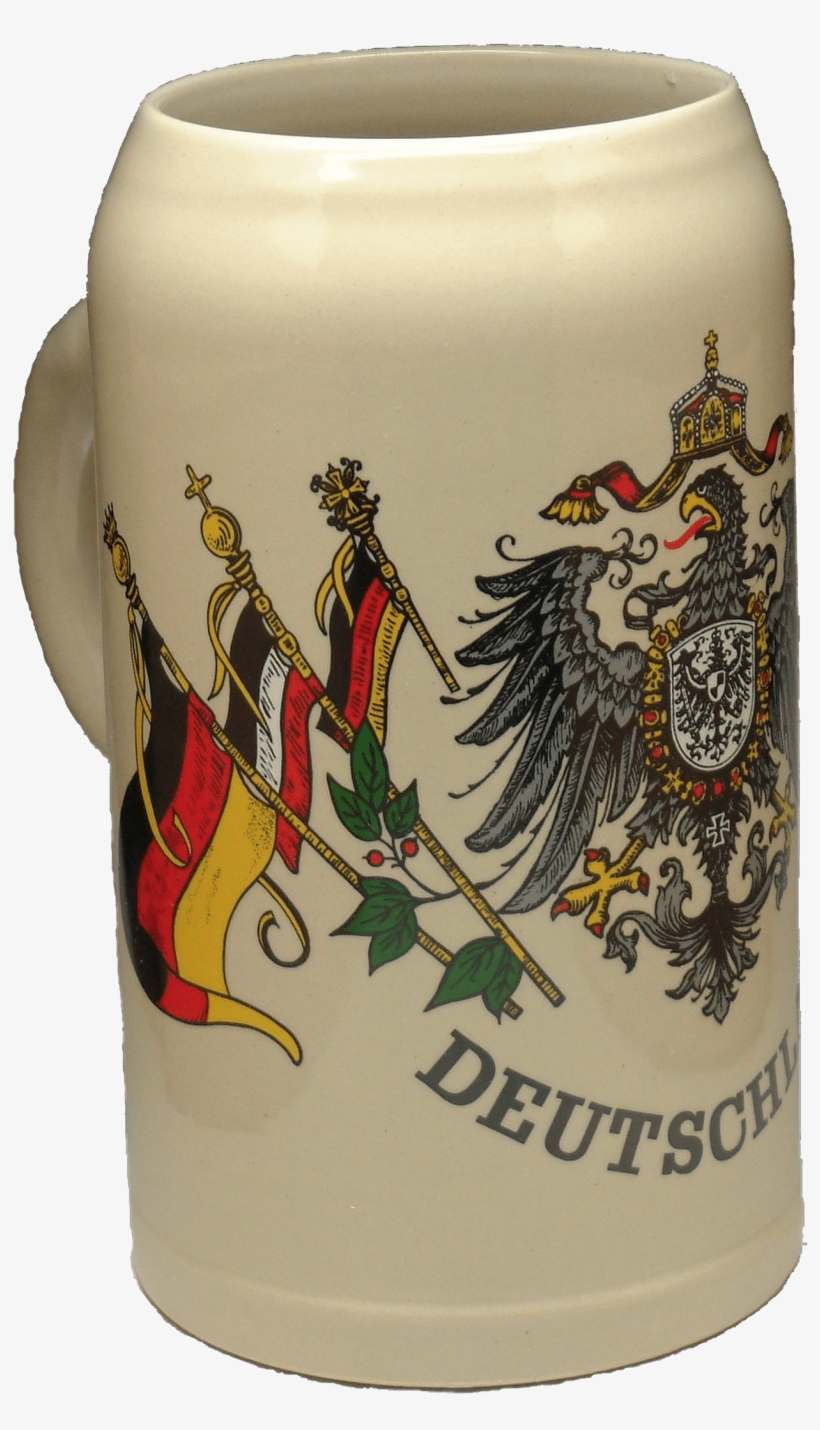 Beer Mug German Symbols - Deutschland Eagle Flag 1 Liter Beer Stein, transparent png download