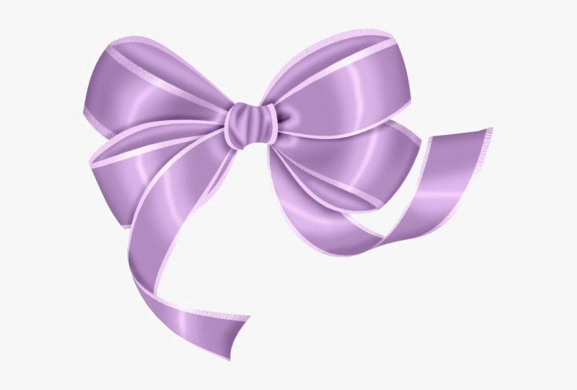 Pink Bow Ribbon Png Picture - Light Purple Bow Png, transparent png download