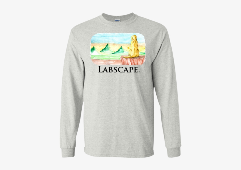 Labscape Watercolor Long Sleeve T-shirt - T-shirt, transparent png download