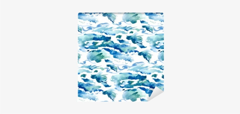 Watercolor Seamless Waves Background Wallpaper • Pixers® - Watercolor Wave Background, transparent png download