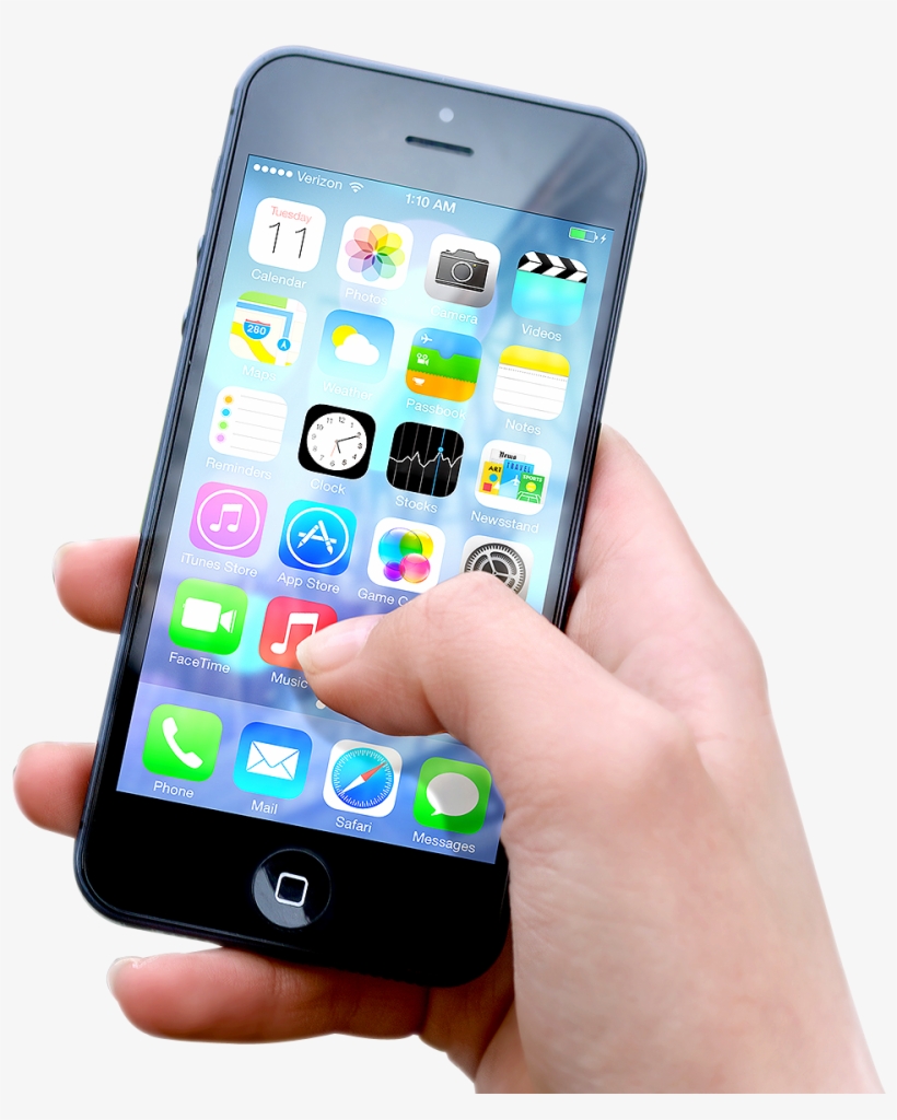 Hand Holding Apple Iphone Png Image - Xtreme Cables Audio Pod Mini Bluetooth Speaker, Blue, transparent png download