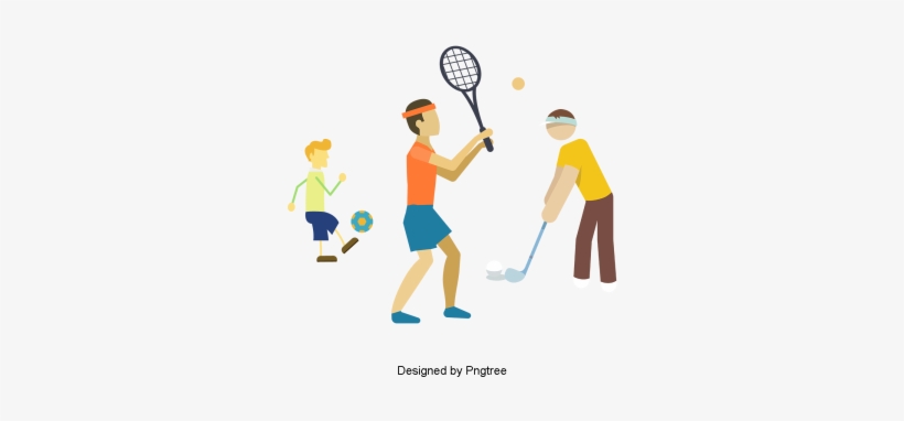 Cartoon Sports Fitness Exercise Sports People, Golf, - Sports, transparent png download
