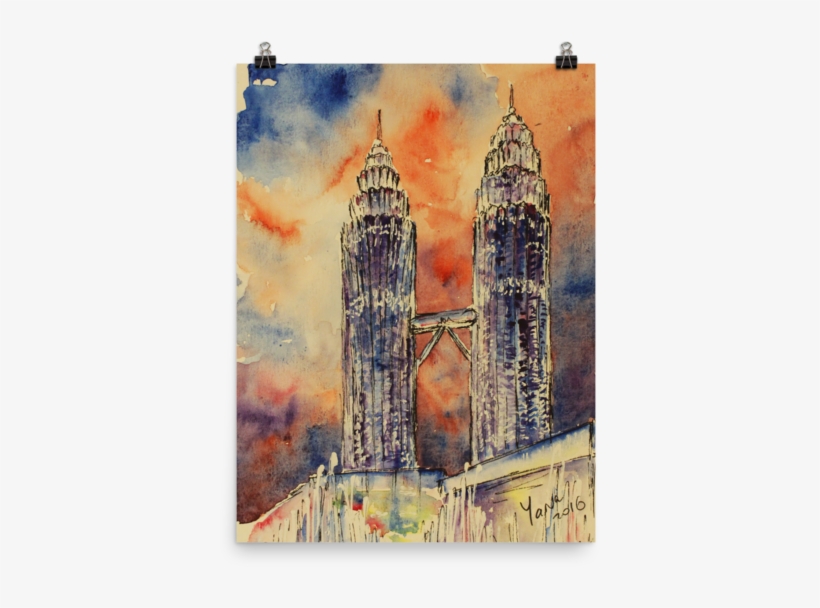 Towers Kuala Lumpur Print - Painting, transparent png download