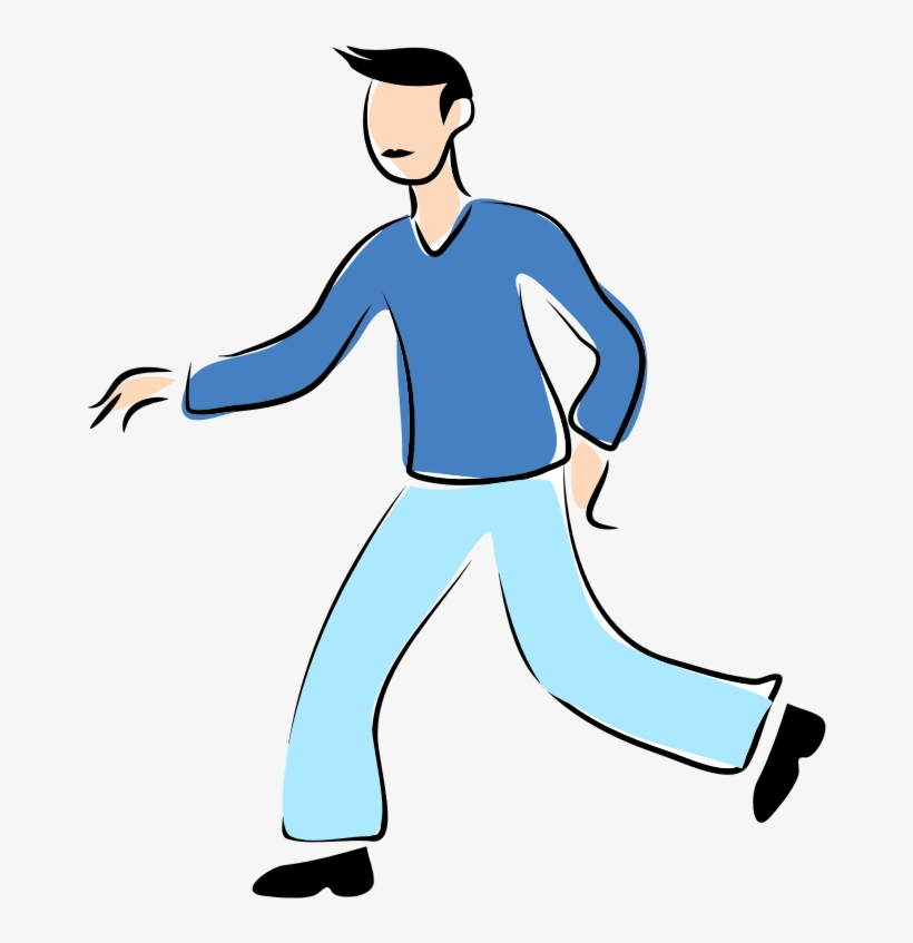Clip Art Black And White Library Medium Image Png - Walking Man Clipart Png, transparent png download