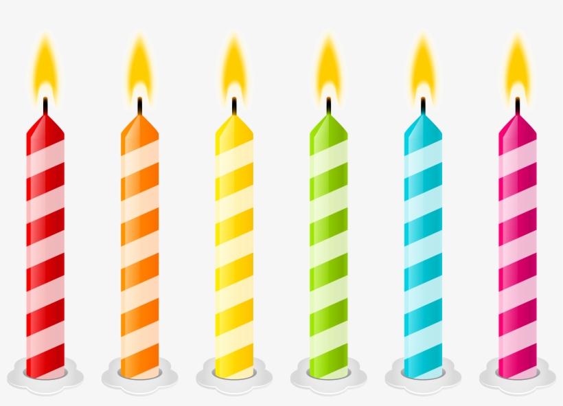 Transparent Candles Clear Background - Birthday Candles Vector, transparent png download
