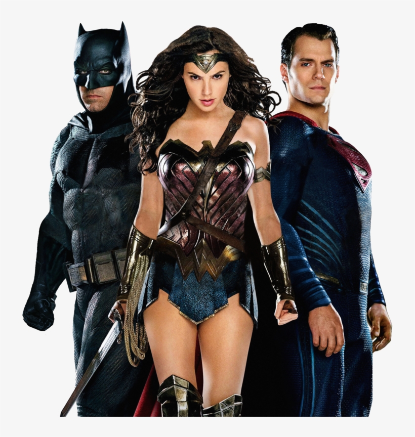 Batman V Superman Textless Magazine Cover - Mujer Maravilla Con Batman, transparent png download