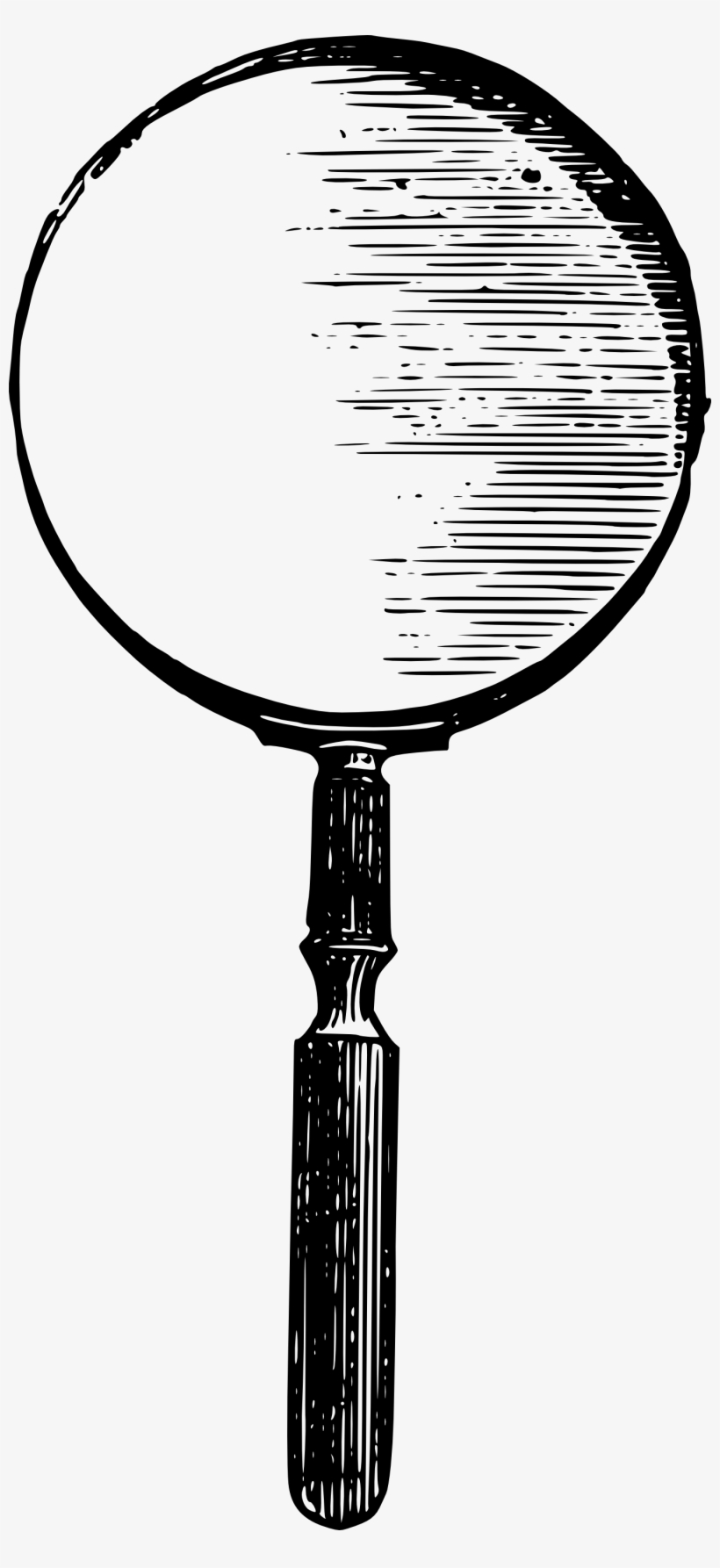 Vintage Magnifying Glass Vector Clip Art - Vintage Magnifying Glass Illustration, transparent png download