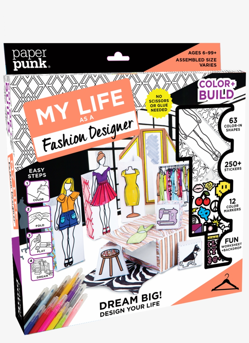 Our Color Build Kits Have Been Featured In The Toy - Paper Punk My Life As A Fashion Designer Kit, transparent png download