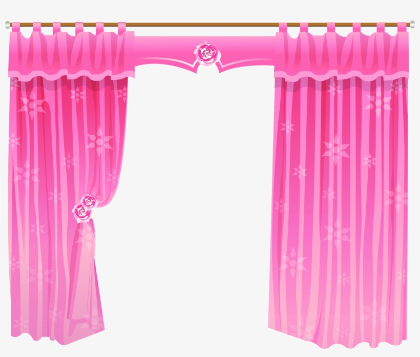 Picture Curtain Png - Pink Curtain Clipart, transparent png download