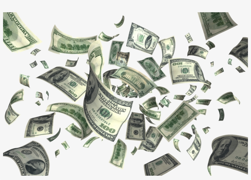 Flying Dollars Picture Mart - Money Flying, transparent png download