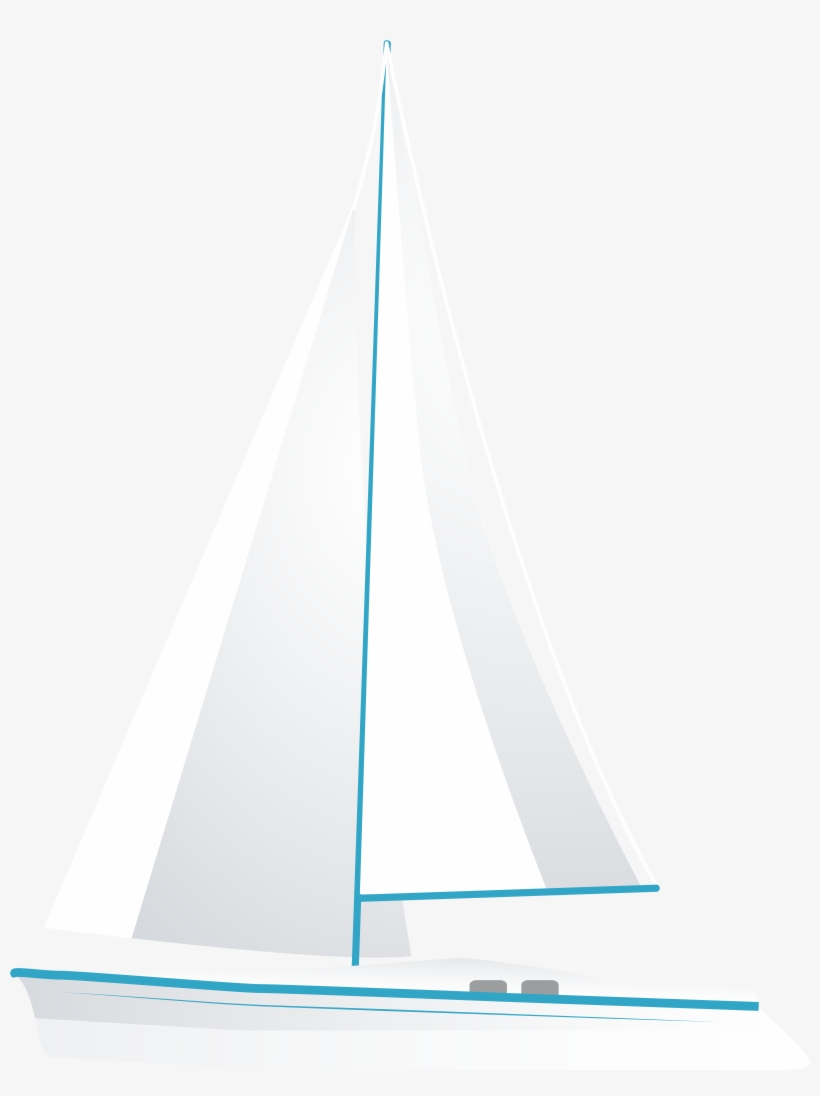 White Sailboat Png Clip Art, transparent png download