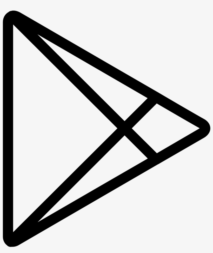 Download Google Play Icon Play Store Logo Outline Transparent PNG