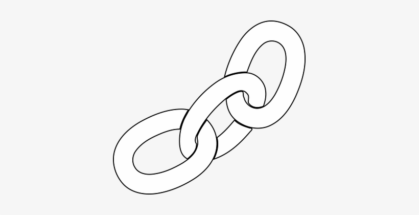 Chain Link Lock Close-up Plain Pattern Out - Chain Clipart White, transparent png download