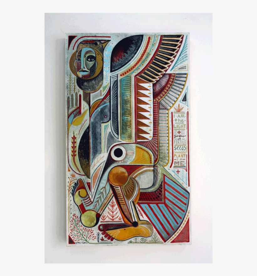 "light Gardener" Painting By Love Hawk, 2018 Gouache - Painting, transparent png download