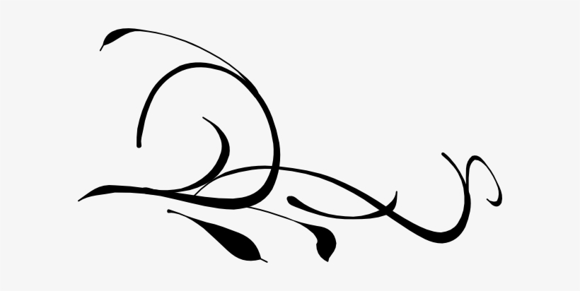Black Floral Corner Vector Clip Art At Clker - Black Floral Clip Art, transparent png download
