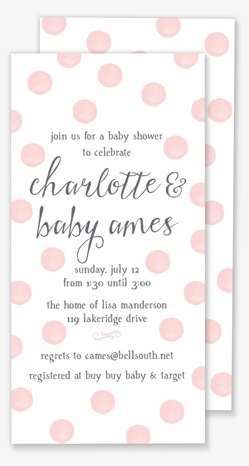 Polka Dot Baby Shower Invitation - Bachelorette Party, transparent png download