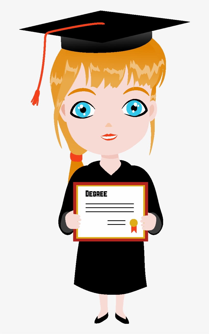 Cartoon Graduation Certificate Bachelor Suit Element - 學士 帽 可愛, transparent png download