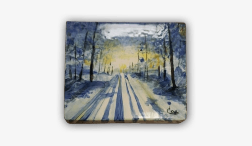 Tw Snowy Forest Canvas - Dirt Road, transparent png download