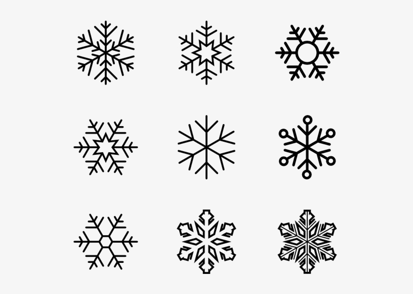 Image Black And White Stock Snowflake Icon Packs Vector - Snow Icon, transparent png download