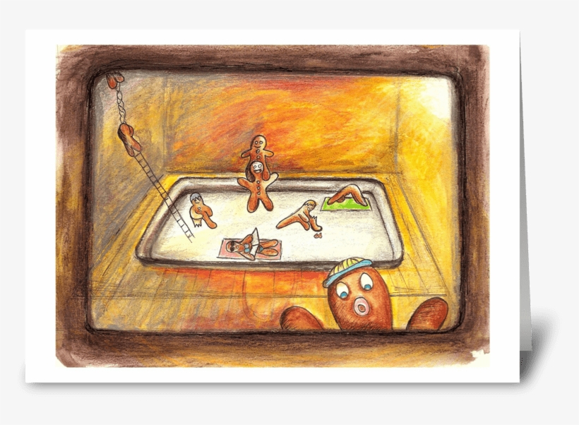 Cookies In The Oven Greeting Card - Oven, transparent png download