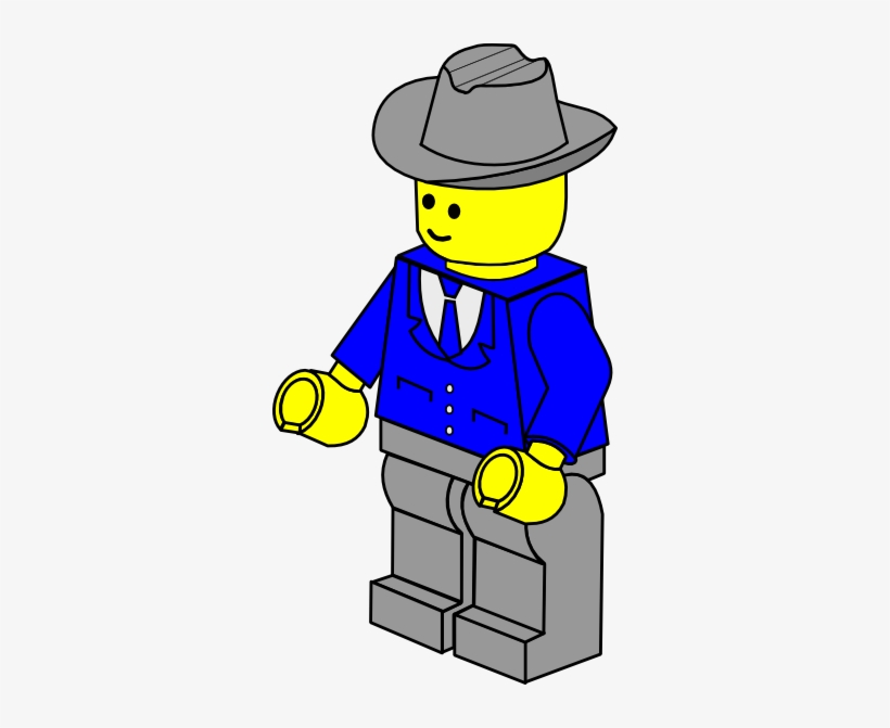 Free Vector Lego Town Businessman Clip Art - Lego Figure Colouring, transparent png download