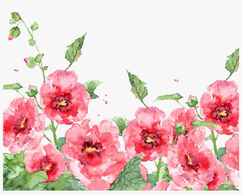 Transparent Decoration Of Hand Painted Plants And Flower - Spring Flowers Png, transparent png download